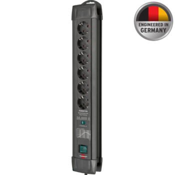 Brennenstuhl Premium Line Serisi 6 Soketli 1.8 Metre 26.000 mAh Akım Korumalı Priz Uzatma Kablosu Antrasit