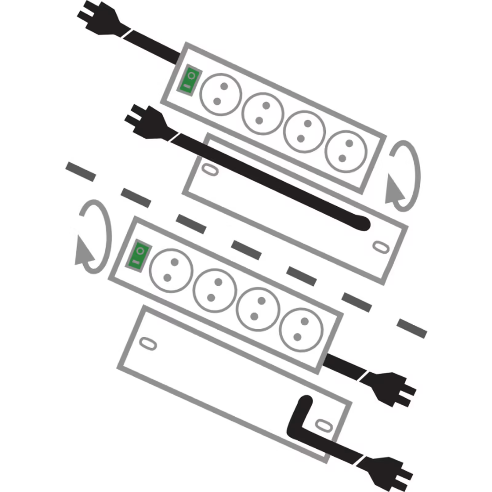 Brennenstuhl Primera Tec Comfort Switch Plus Serisi 7 Soketli RJ-11 Bağlantılı 2 Metre 19.500 Amper Akım Korumalı Uzatma Kablosu Siyah - Görsel 5