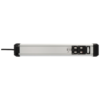 Brennenstuhl Premium Alu Line Serisi 6 Soketli 2 X USB 3100mAh Hızlı Şarj Özellikli Uzatma Kablosu Priz Siyah Gümüş - Görsel 2