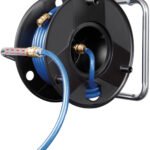 Brennenstuhl Anti Twist Serisi 15 Bar Basınca Dayanıklı Bükülmez 20 Metre Havalı Hortum Makarası (18.5m Hortum + 1.5m Bağlantı Hortumu, Metal Tek El Hızlı Bağlantılar ve Duvar Montaj Aparatı)