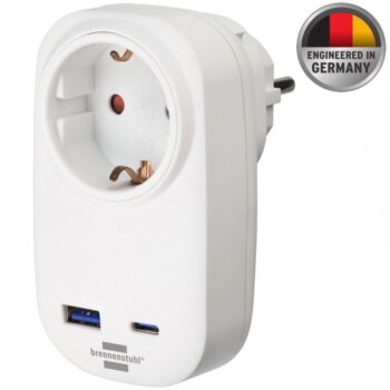 Brennenstuhl Hızlı Şarj USB C 1x USB C 20W 1x USB A 18W Tek Soketli Priz