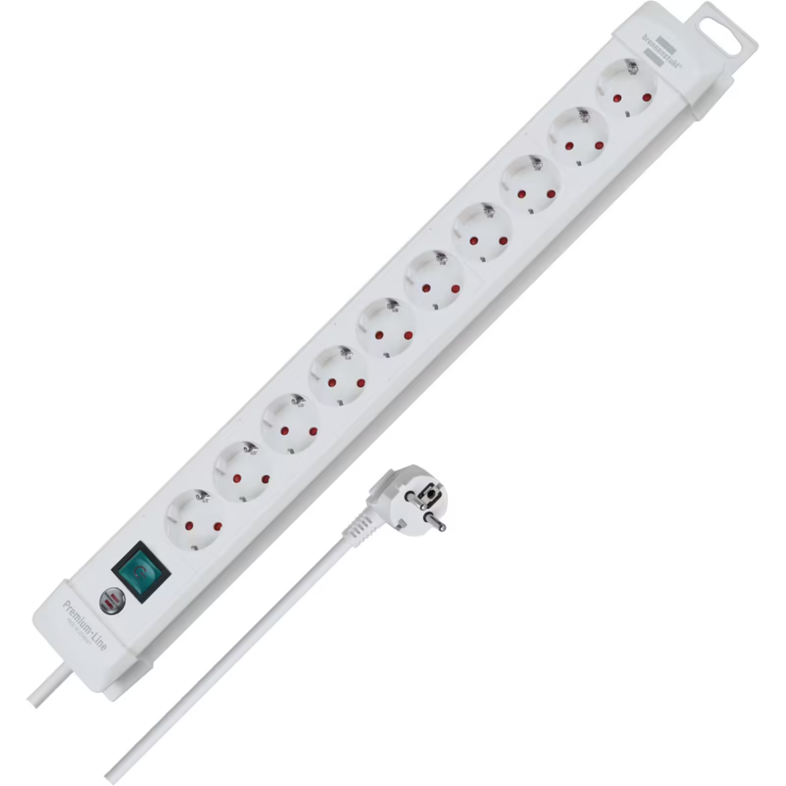 Brennenstuhl Premium Line Serisi 10 Soketli 3 Metre Uzatma Kablosu Priz Beyaz