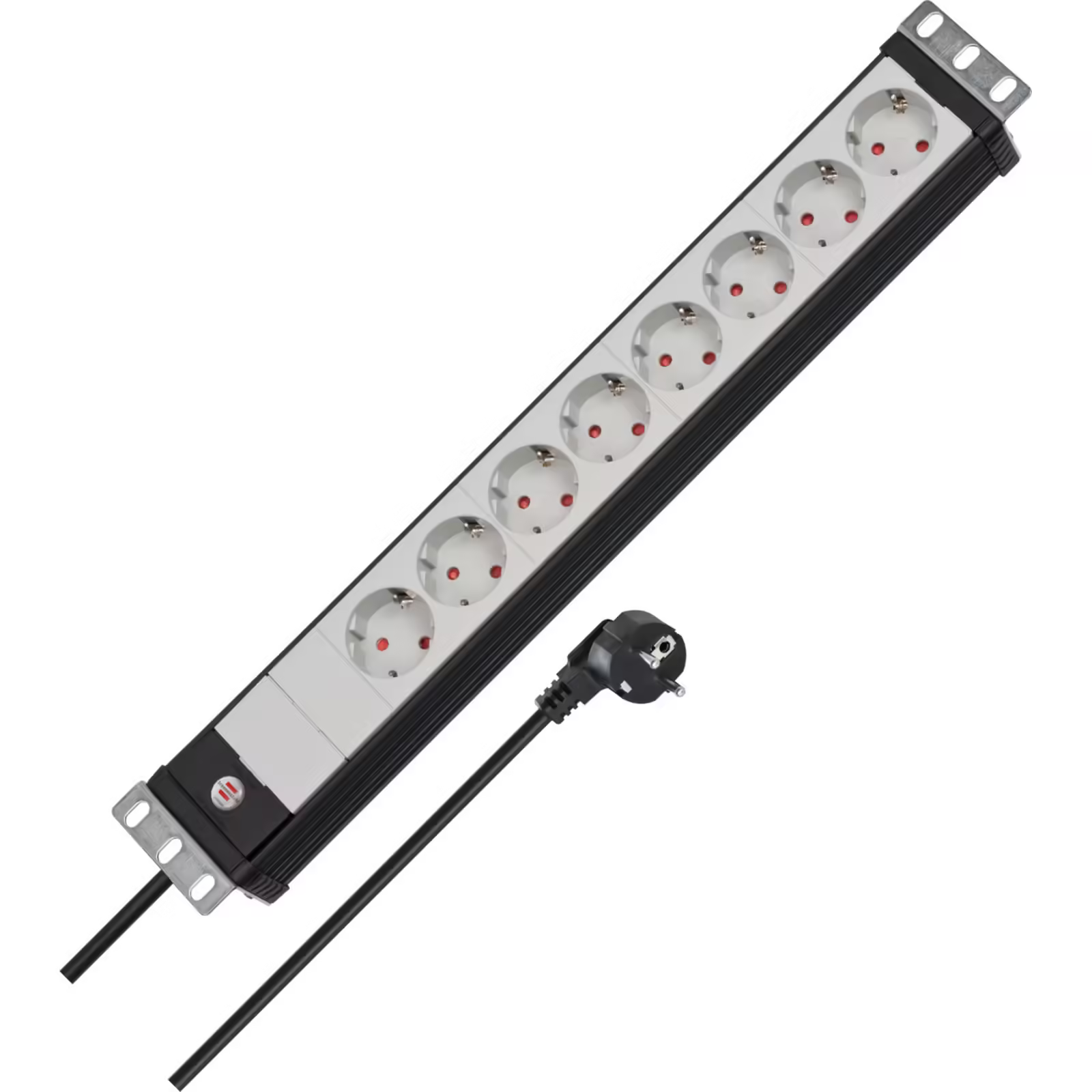 Brennenstuhl Premium Line Serisi 8 Soketli 3 Metre 19 İnç Sunucu Kabinleri İçin İdeal Anahtarsız Uzatma Kablosu Priz