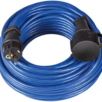 Brennenstuhl BREMAXX® IP44 Lisanslı Darbeye ve Suya Dayanıklı AT-N05V3V3-F-3G1.5 25 Metre Uzatma Kablosu Mavi