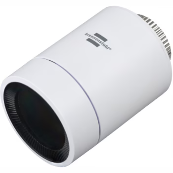 Brennenstuhl Connect Zigbee Serisi Uygulama ve Ses Kontrolü, Uzaktan Isıtma, Pencere Açma, LCD Ekran, 5-30°C, Alexa/Google Assistant Uyumlu Akıllı Radyatör Termostatı