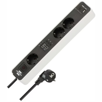 Brennenstuhl Ecolor Serisi 3 Soketli 1.5 Metre 3680W USB-A/C Şarjlı 11 Zaman Seçenekli Anahtarlı IP20 Lisanslı Zamanlayıcılı Priz Uzatma Kablosu