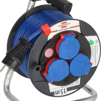 Brennenstuhl Garant Compact Serisi IP44 Lisanslı 3 Soketli 15 Metre Makaralı Kablo