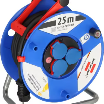 Brennenstuhl Garant Serisi IP44 Lisanslı 3 Soketli 290mm 25 Metre H07RN-F 3G2.5 Makaralı Kablo