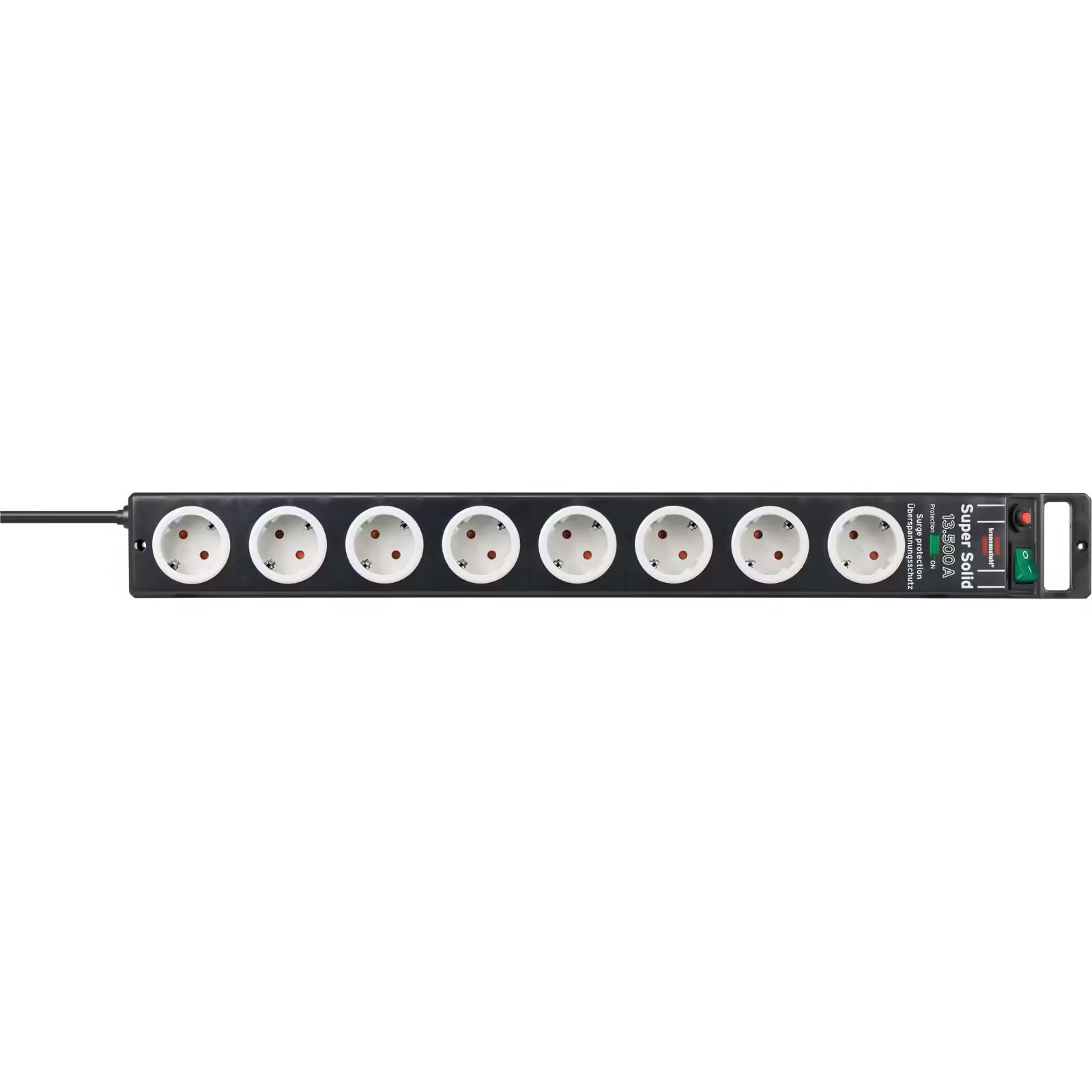 Brennenstuhl Super Solid Serisi 8 Soketli 2.5 Metre 13.500 Amper Akım Korumalı Priz Uzatma Kablosu Siyah - Görsel 4