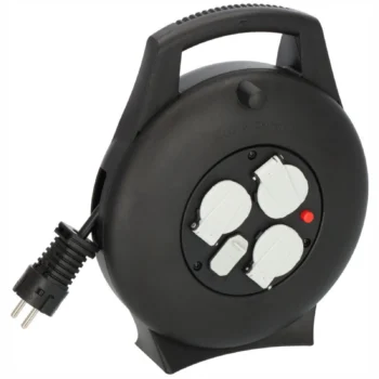 Brennenstuhl Vario Line Serisi 10 Metre 3 Soketli 2 USB Şarjlı Aşırı Isınma/Aşırı Yük Korumalı Darbeye Dayanıklı IP20 Lisanslı Mini Kablo Makarası